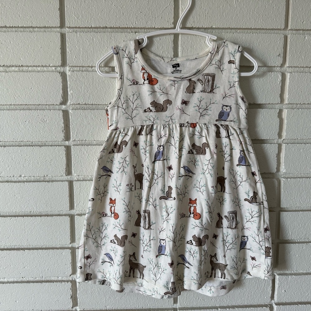 HB Woodland Theme Sleeveless Cotton Dress